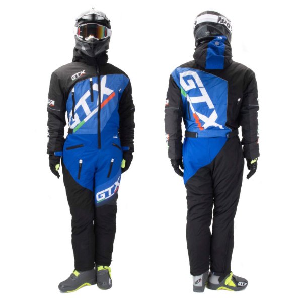 Комбинезон для снегохода GTX #1 black-blue (текстиль) (XXL)